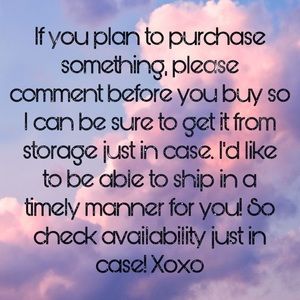 Just a little heads up! Xoxo